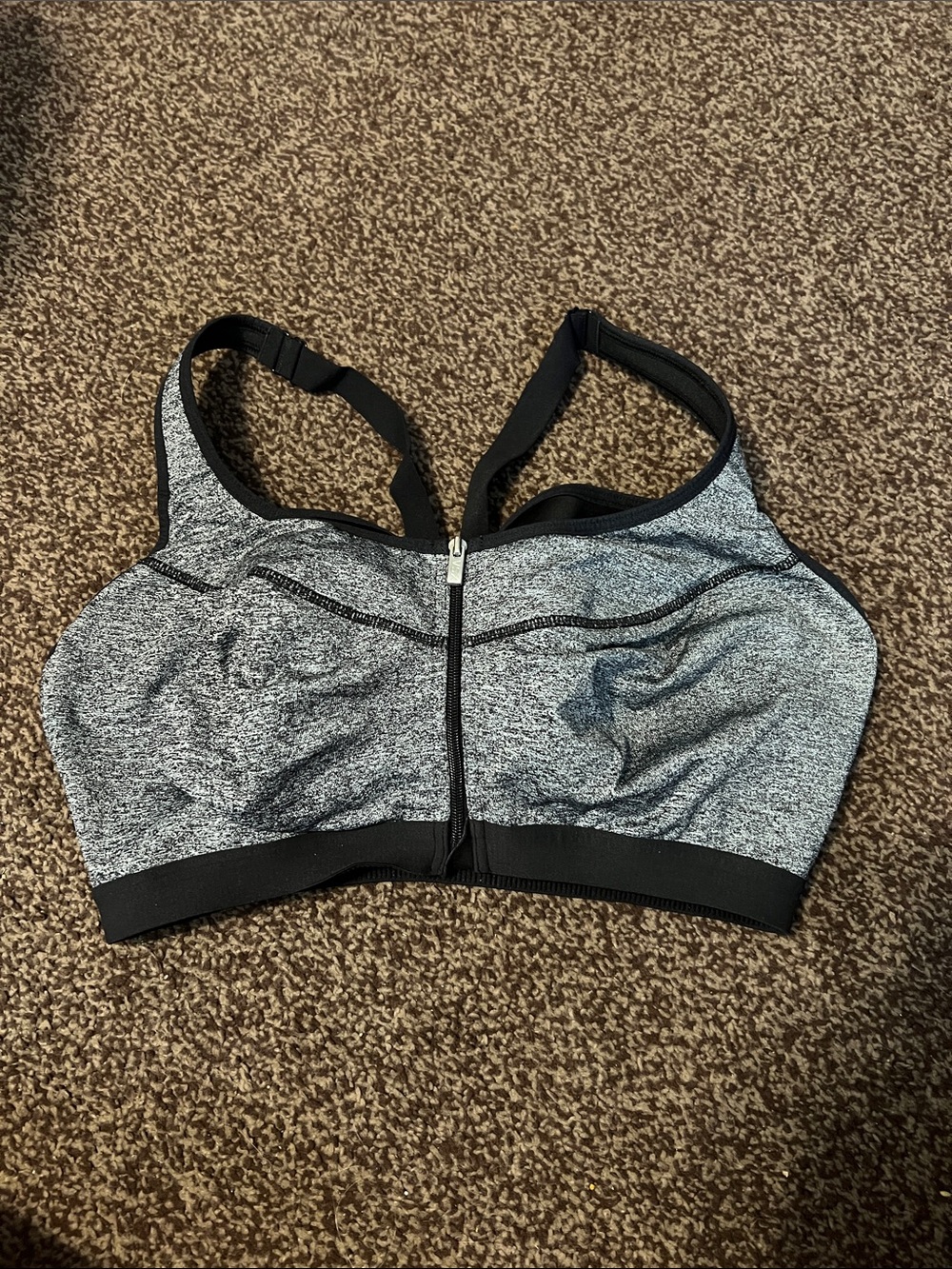 Victoria Secret ComfortFit Women's Heathered Gray Front-Closure Sports Bra
